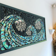 Load image into Gallery viewer, King Tide framed paua & shell mosaic