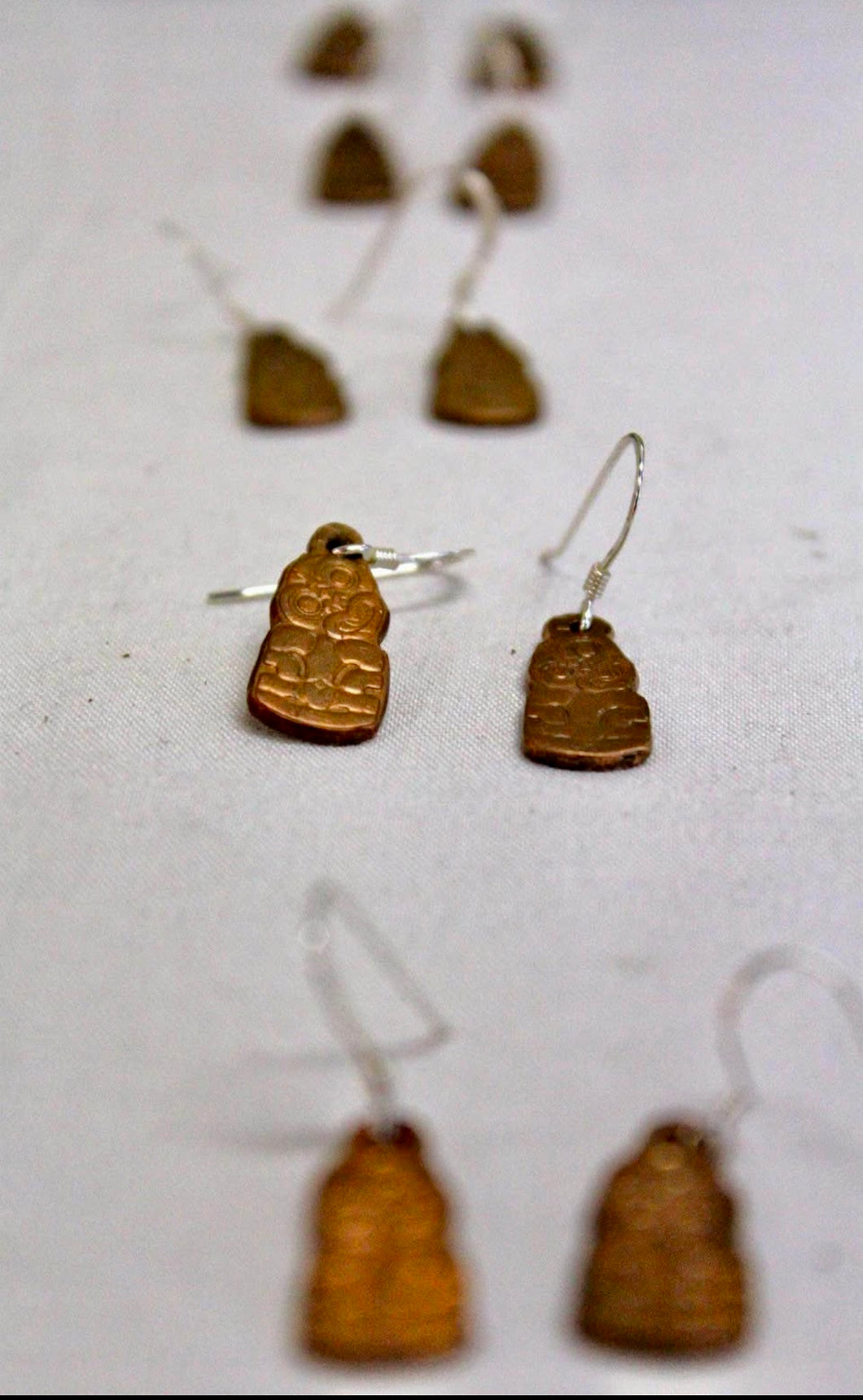 Brass Tiki Earrings